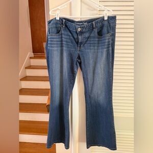 American Eagle Women's Blue Flare Jeans - size 18 - worn 2x